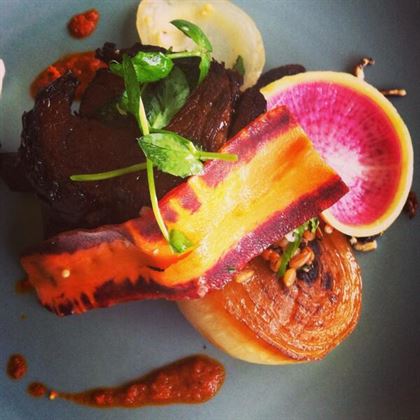 Braised beef shoulder at @RiverCafeYYC #bestlunchever #bigtasteyyc http://t.co/Hr3YSDmfaA