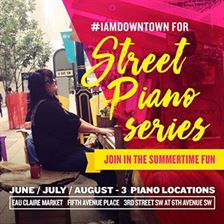 The Downtown Street Piano Series kicks off today (June 2nd) at Noon. Join us on Thursdays through to August (with additional performances on Tuesdays in July). Check out DowntownCalgary.com for all the details. 
#IAMDOWNTOWN 
#StreetPiano
#yyc