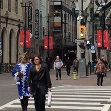 Just another day on Stephen Ave! .
.
.
.
.
.
#beautyandthebeast #beast #Disney #halloweencostume #halloween2017 #Iamdowntown #yyc #loveyyc #cityliving #yycnow #yycdt #calgary #captureyyc #narcitycalgary #downtown #streetview  #yycvibes