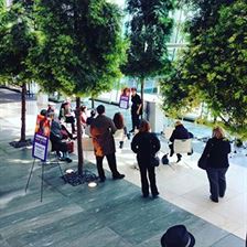 Pop-Up Poetry to celebrate #PoetryMonth at Eighth Avenue Place. 
#IAMDOWNTOWN