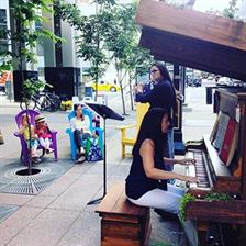 Piano and Flute come together at our first #StreetPiano series performance. 
#IAMDOWNTOWN 
#yyc