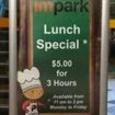 Special lunch parking rates
