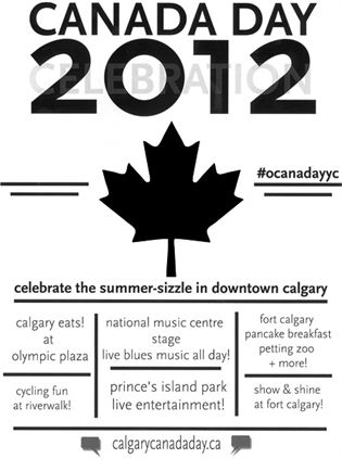 Calgary Canada Day 2012 Poster