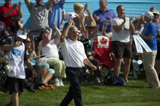 during the final round of the Shaw Charity Classic golf tournament in Calgary, Alberta, August 31, 2014.  Photograph by Todd Korol