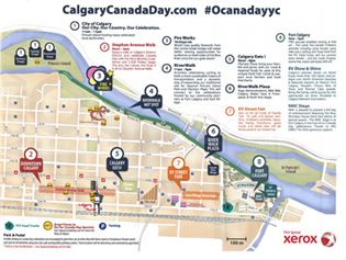 Calgary Canada Day 2012 Map